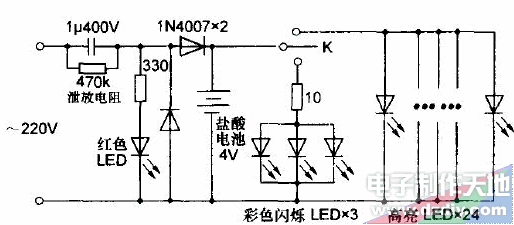 自带铅酸蓄电池能充电的LED灯  第1张