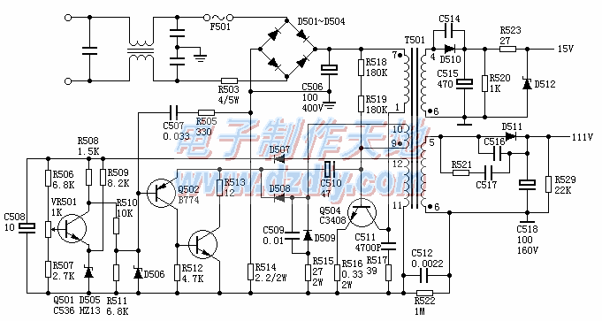 三洋80P彩电开关电源  第1张