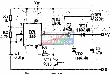 NE555制作电压极性变换器  第1张