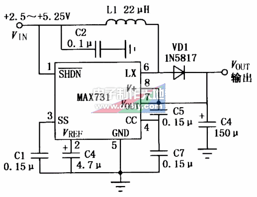 MAX731开关控制型DC-DC升压变换器  第1张