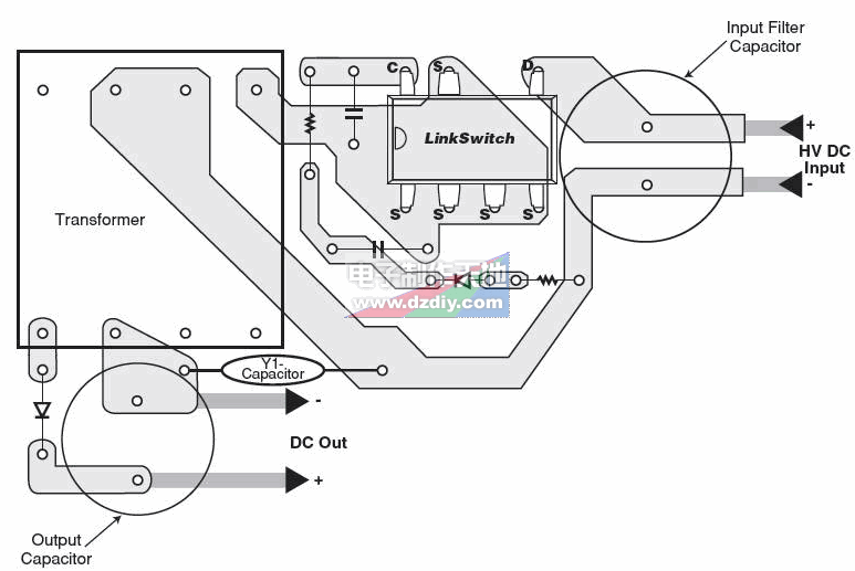 LNK500充电器电源，输出5.5V500毫安  第2张