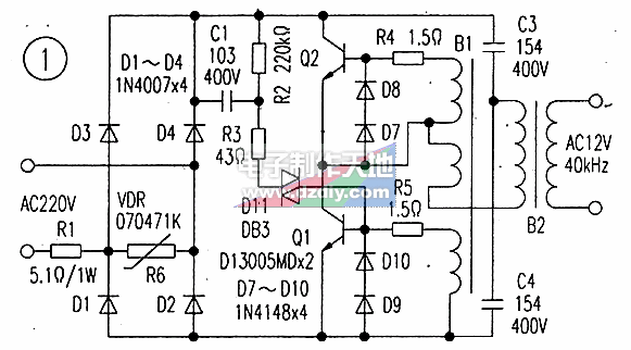 两款石英灯电子变压器电路简析与维修  第1张