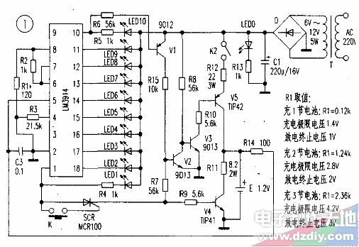 用LM3914制作的自动充电器  第1张