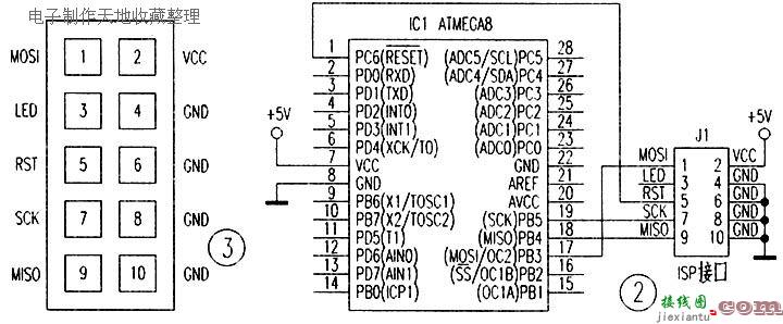 自制AVR单片机ISP下载线  第2张