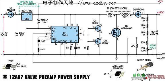 用于电子管功放的TL494 升压稳压电源  第1张