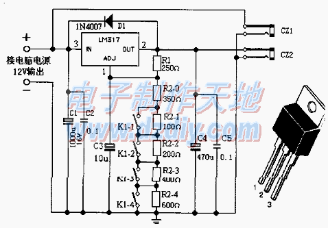 用LM317制作电脑外供直流可调稳压电源  第1张