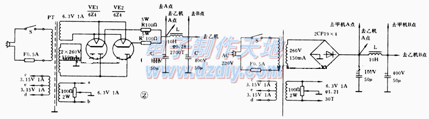 用6P14胆管制作的小功率胆机电路  第2张