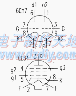 用EL34+6CY7制作的单端胆机  第2张