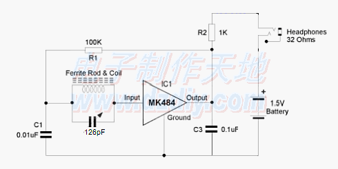 MK484微型收音机集成电路MK484(7642,414) RADIO  第3张