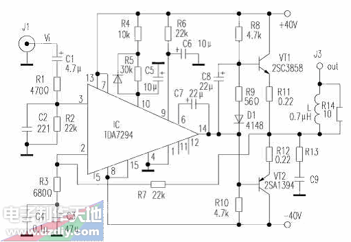 TDA7294推动的高保真功率放大器  第1张