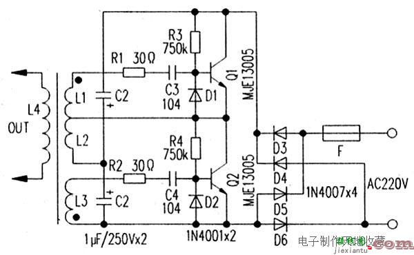 石英灯电子变压器原理及故障检修  第1张