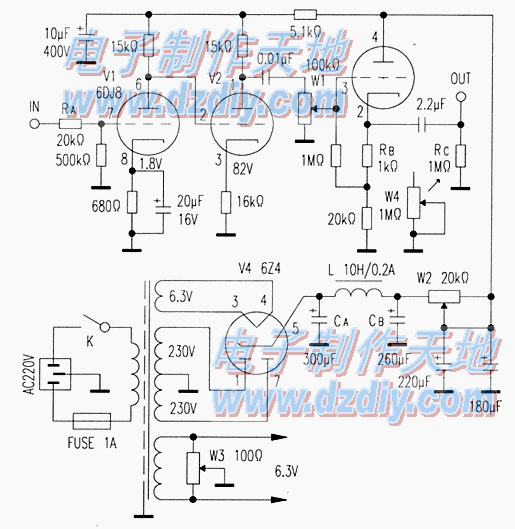 用6DJ8和6N3制作靓声胆前级  第1张