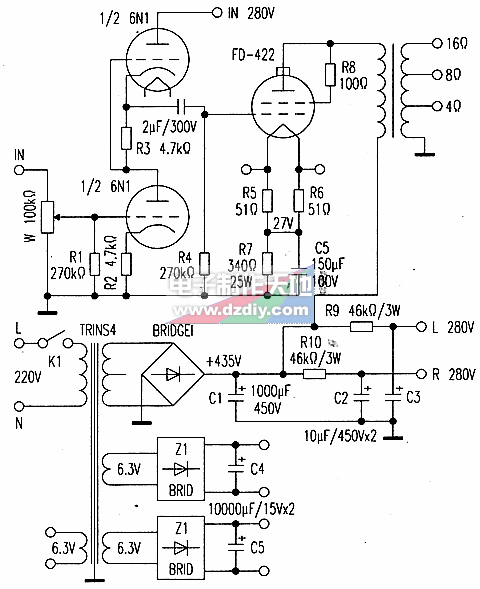 FD422电子管功率放大器  第1张