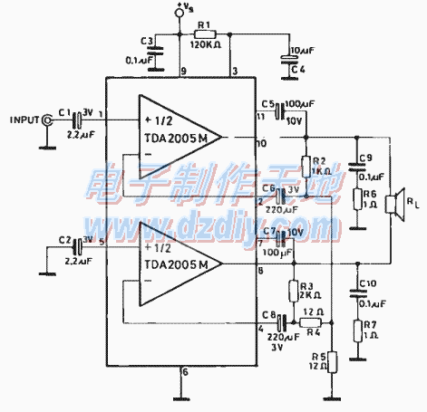 TDA2005双声道音频功率放大集成电路  第2张