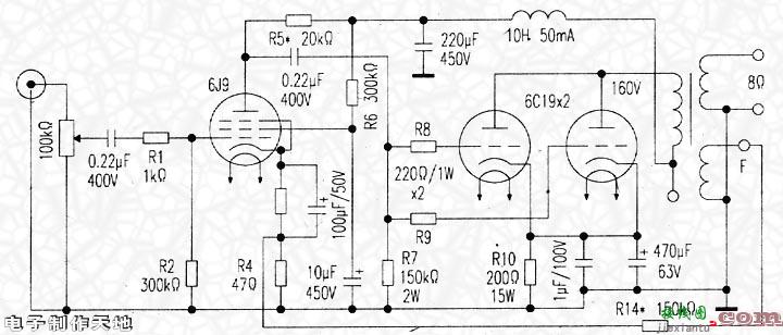 6C19并联单端功率放大器  第1张