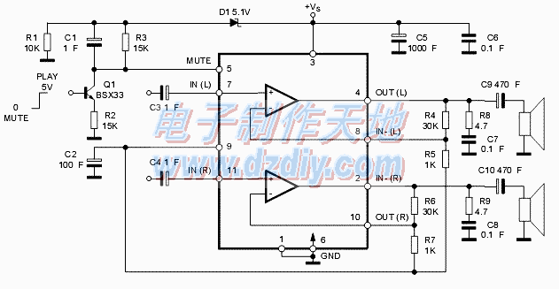 TDA7265双声道音频功率放大集成电路  第4张