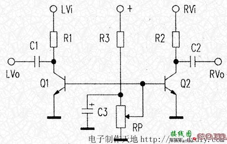 用单电位器控制双声道的音量  第1张