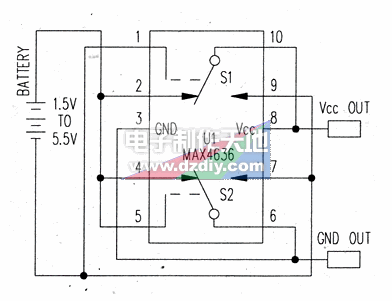 能实现电池反接校正的MAX4636  第1张