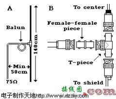 利用电视拉秆天线作为FM偶极子天线  第1张