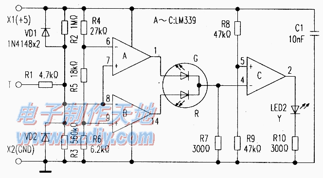 普及型四态逻辑电平检测器  第1张