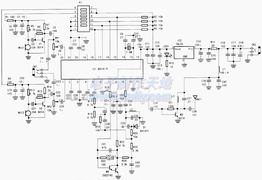 BH1417调频立体声发射机  第1张