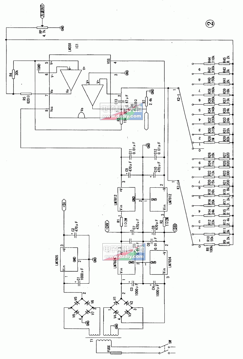 用运算放大器LM358制作超低频信号发生器  第2张