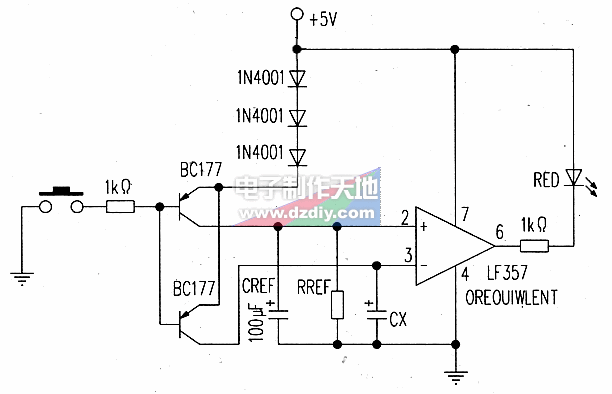 一款定性测试电容器漏电的电路  第1张