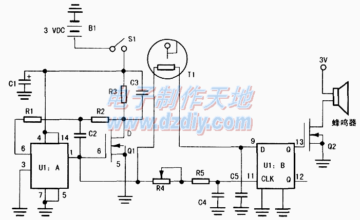 实用的过热报警电路  第1张