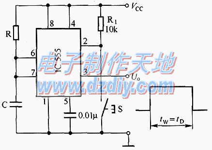 单稳态触发式定时电路  第1张