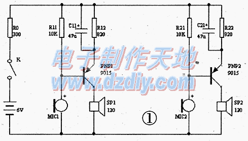 对讲电话电路图  第1张