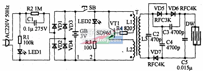 DIY一只实用充电式电击蚊拍  第3张