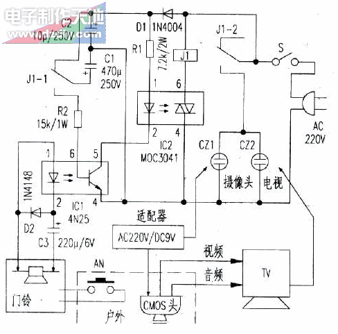 自制一款实用的可视听门铃  第1张