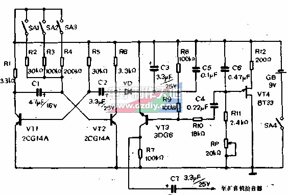 电子钟声发生器电路  第1张