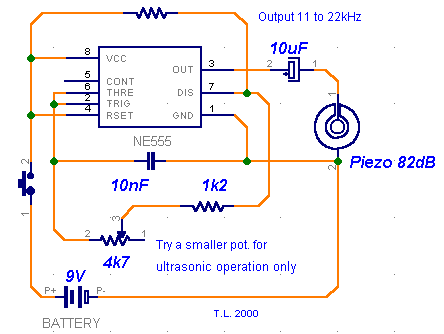 NE555制作的超声波撵狗器  第1张