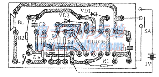 CD4069 COMS定时提醒电路  第3张