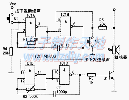 74HC00多谐振荡器的制作  第1张