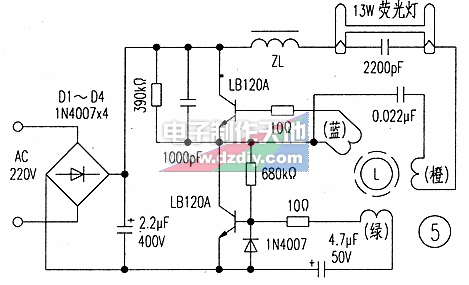 常用照明灯具的电子镇流器电路资料  第5张