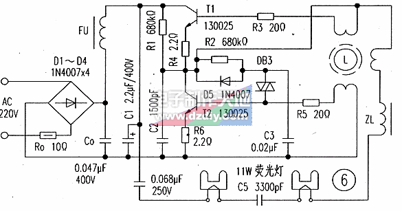 常用照明灯具的电子镇流器电路资料  第6张