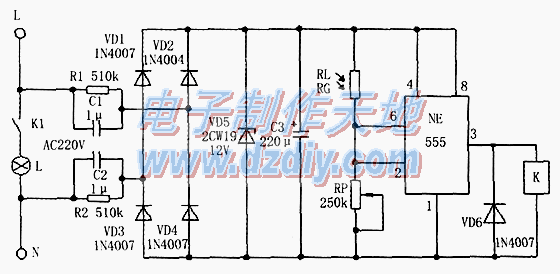 Ne555光控开光路灯  第1张