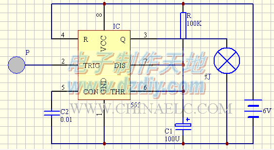 NE555触摸定时灯  第1张