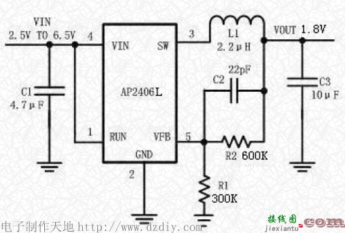 1.5MHz PFM/PWM 700mA同步降压稳压器AP2406L  第1张