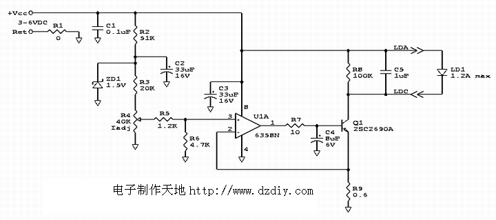 大功率激光器恒流驱动电路  第1张