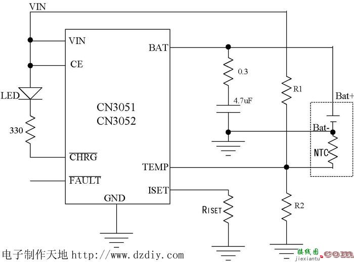 CN3051/CN3052电池充电器集成电路介绍  第2张