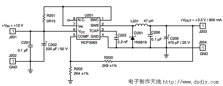 NCP3063/NCP363B/NCV3063芯片介绍  第3张