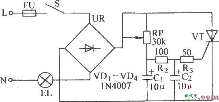 灯用无级调压电路  第1张