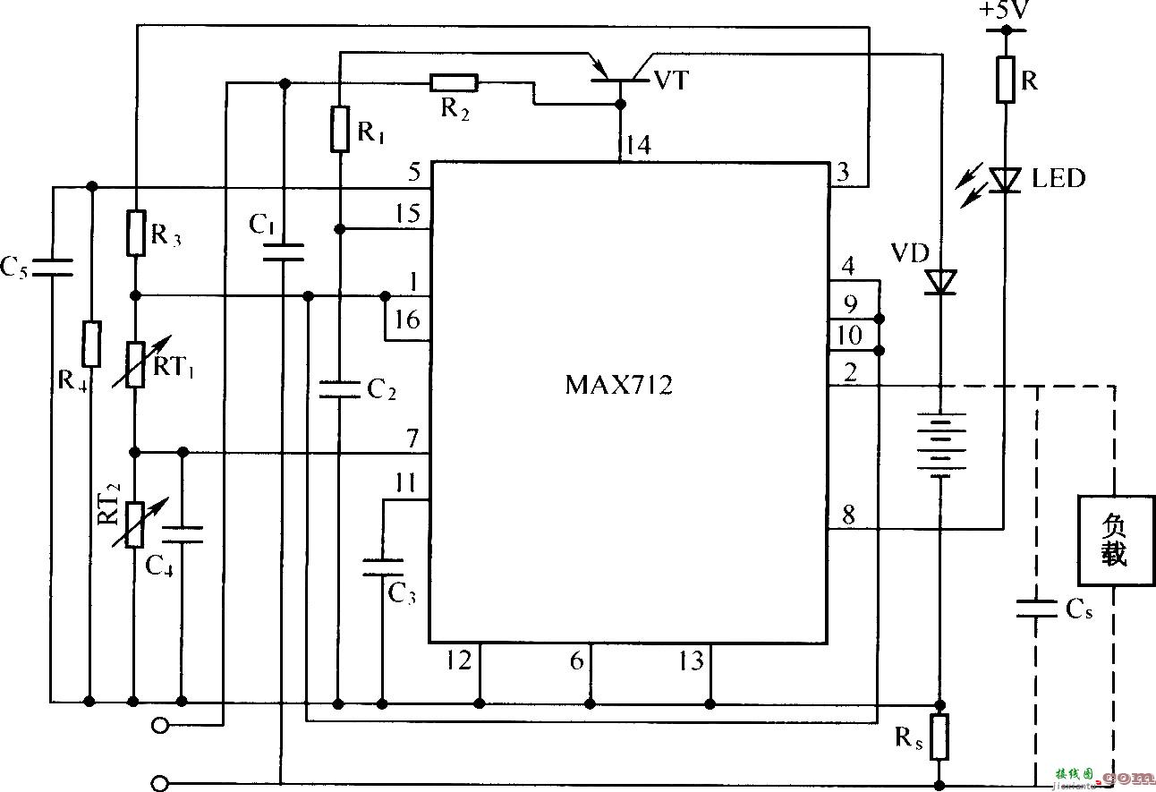 由MAX712构成的镍镉/镍氢电池快速充电器  第1张