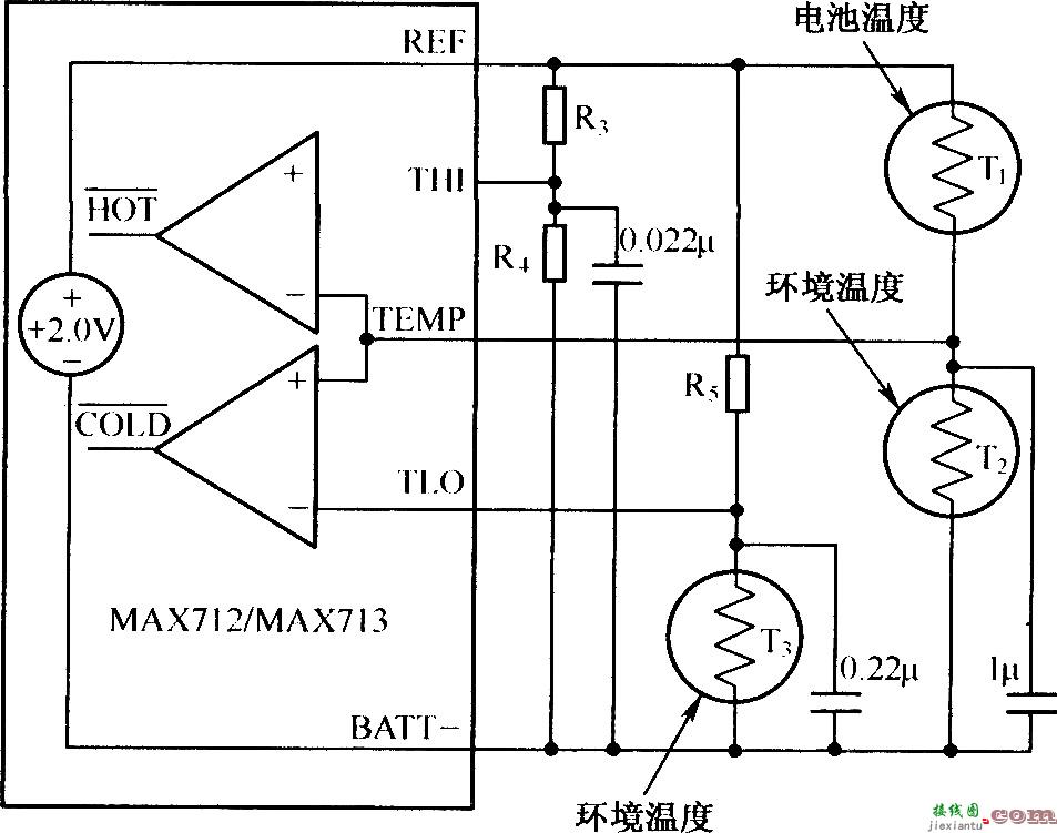 利用MAX712/MAX713的温度控制典型电路  第1张