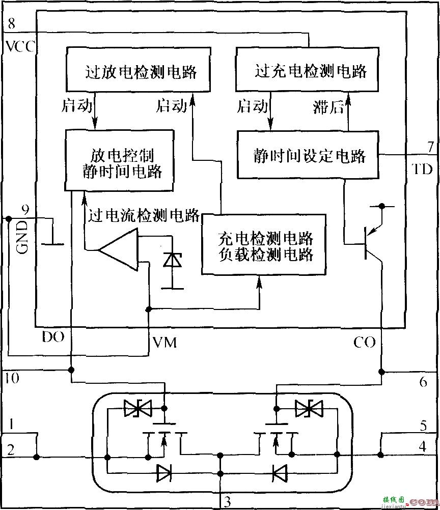 MCP组件(MMl521XV)的内部结构框图及其保护电路  第1张