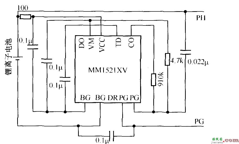 MCP组件(MMl521XV)的内部结构框图及其保护电路  第2张