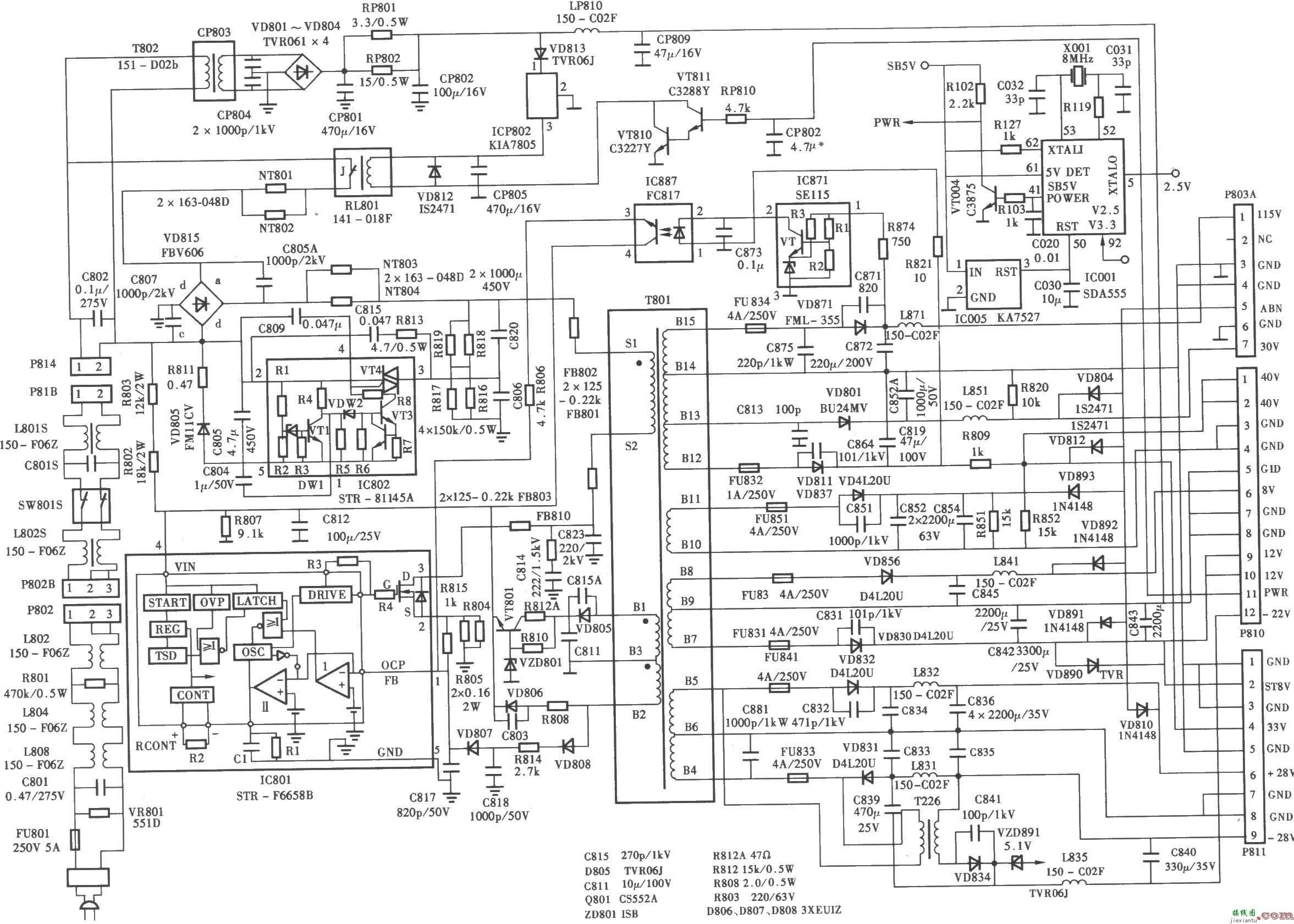 LG PT-48A82背投彩电电源电路  第1张